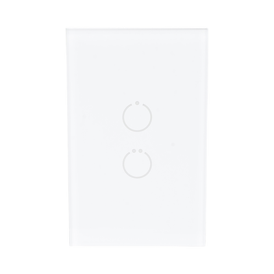 (ZWAVE) Interruptor On/Off panel táctil touch inalámbrico Zwave Plus 2 botones. No requiere cable neutro, Compatible con H...