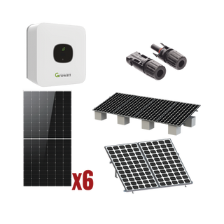 Kit Solar Interconexion  / 3kW  220Vca / Inversor GROWATT/ Montaje Incluido - GROWATT