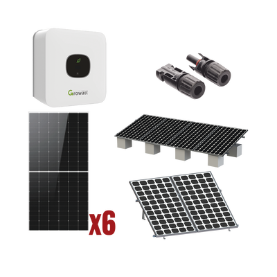 Kit Solar Interconexion  / 3kW  220Vca / Inversor GROWATT/ Montaje Incluido - GROWATT