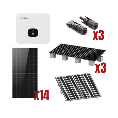 Kit Solar Interconexion  / 8kW  220Vca / Inversor GROWATT / Montaje Incluido - GROWATT