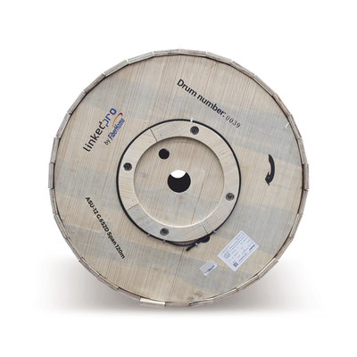 Carrete de 4 km de Fibra Óptica Aérea Mini ADSS (ASU) G.652D, Monomodo de 12 Hilos, Exterior, Span 120, Loose Tube - LINKE...