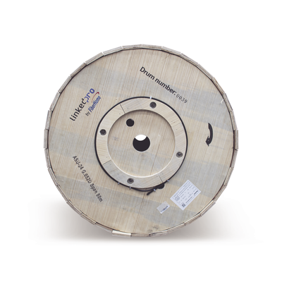 Carrete de 4 km de Fibra Óptica Aérea Mini ADSS (ASU) G.652D, Monomodo de 24 Hilos, Exterior, Span 80, Loose Tube LINKEDPR...