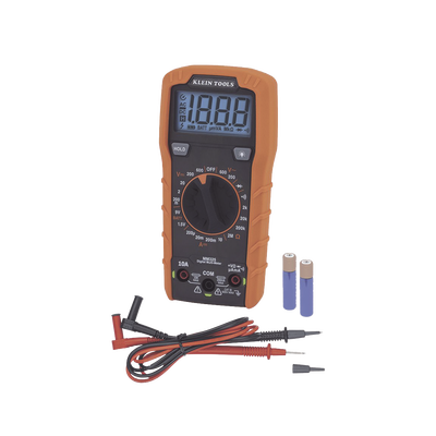 Multímetro Digital con Selección Manual Rango 600V CAT III con Protección de Alerta LED del Cable de Prueba KLEIN TOOLS - ...