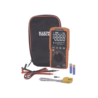 Multímetro Digital Esbelto de Rango Automático con TRMS 600V y Medición de Temperatura - KLEIN TOOLS