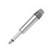 Conector Plug Mono / 1/4'' Macho / Carcasa Cromada Perlada / Cable OD 4-7 mm / Alivio de Tensión Tipo Mandril | SIERRA STORE