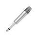 Conector Plug Mono / 1/4'' Macho / Carcasa Cromada Perlada / Cable OD 4-7 mm / Alivio de Tensión Tipo Mandril | SIERRA STORE