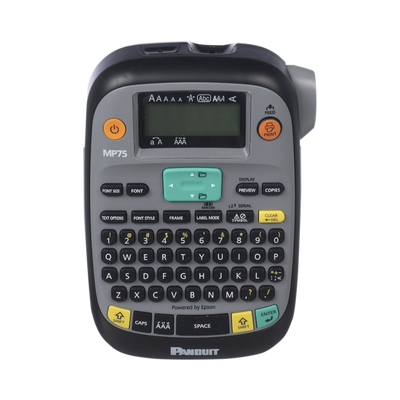 PANDUIT MP75 - Impresora Etiquetadora Portátil Industrial / 0.75 in (1.91 cm) Ancho Máx / 180 dpi / Teclado QWERTY / LCD Retroiluminada