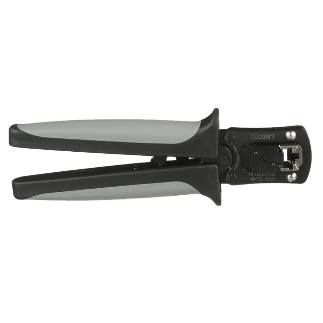 PANDUIT MPT5-8AS - Pinzas Ponchadoras / RJ45 / Cat5e Cat6 Cat6A / 193x19.8x63.5 mm / 7.6x0.8x2.5 in / Negro | SIERRA STORE