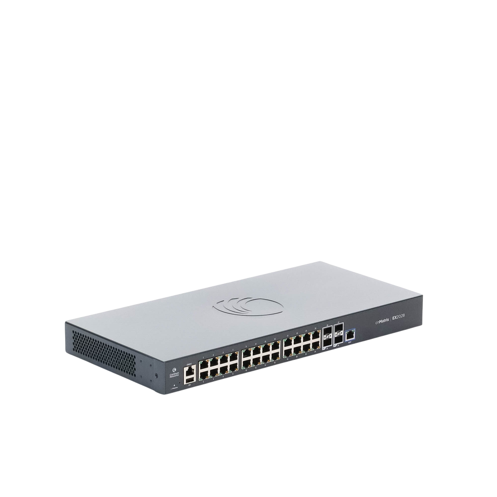Switch Capa 3 / 28 Puertos / 24 Gigabit / 4 SFP+ / 128 Gbps / Gestión en Nube | SIERRA STORE