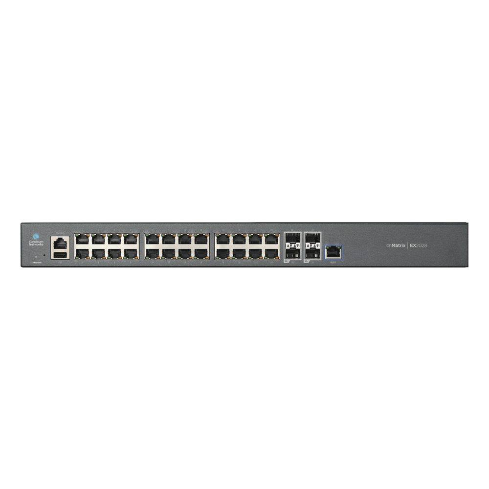 Switch Capa 3 / 28 Puertos / 24 Gigabit / 4 SFP+ / 128 Gbps / Gestión en Nube | SIERRA STORE