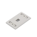 Placa de Pared Modular MAX, de 1 Salida, Color Blanco SIEMON - Vista 2
