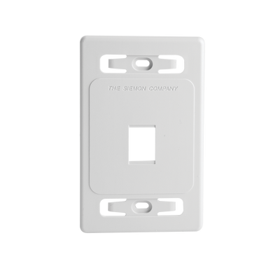 Placa de Pared Modular MAX, de 1 Salida, Color Blanco - SIEMON