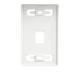 Placa de Pared Modular MAX, de 1 Salida, Color Blanco, Version Bulk (Sin Empaque Individual) SIEMON - Vista 2
