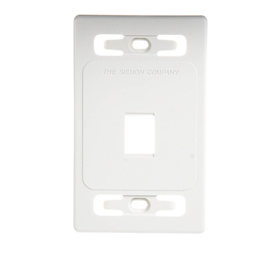 Placa de Pared Modular MAX, de 1 Salida, Color Blanco, Version Bulk (Sin Empaque Individual) SIEMON - Vista 4