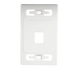 Placa de Pared Modular MAX, de 1 Salida, Color Blanco, Version Bulk (Sin Empaque Individual) SIEMON - Vista 4