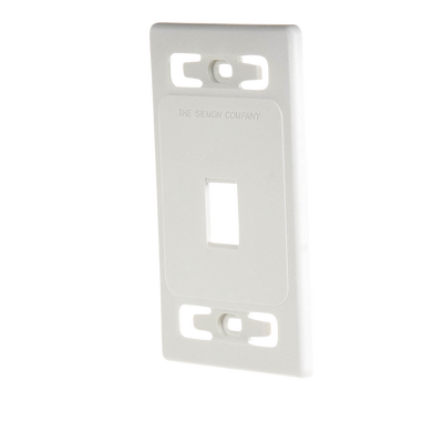 Placa de Pared Modular MAX, de 1 Salida, Color Blanco, Version Bulk (Sin Empaque Individual) SIEMON - Vista 5