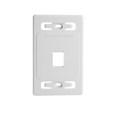 Placa de Pared Modular MAX, de 1 Salida, Color Blanco, Version Bulk (Sin Empaque Individual) - SIEMON