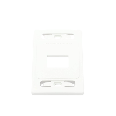 Placa de Pared Modular MAX, de 2 Salidas, Color Blanco, Versión Bulk (Sin Empaque Individual) SIEMON - Vista 2