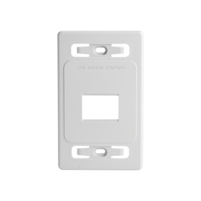 Placa de Pared Modular MAX, de 2 Salidas, Color Blanco, Versión Bulk (Sin Empaque Individual) - SIEMON