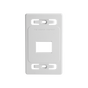 Placa de Pared Modular MAX, de 2 Salidas, Color Blanco, Versión Bulk (Sin Emp...