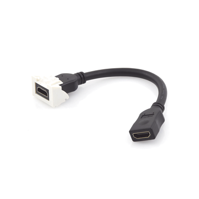 Adaptador HDMI con Pigtail Hembra-Hembra, Para Vídeo 720, 1080p, 4K UHD Compatible con Faceplates MAX Siemon de 2 Salidas,...