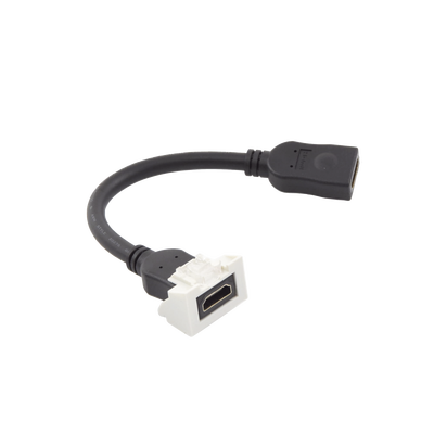 Adaptador HDMI con Pigtail Hembra-Hembra, Para Vídeo 720, 1080p, 4K UHD Compatible con Faceplates MAX Siemon de 2 Salidas,...