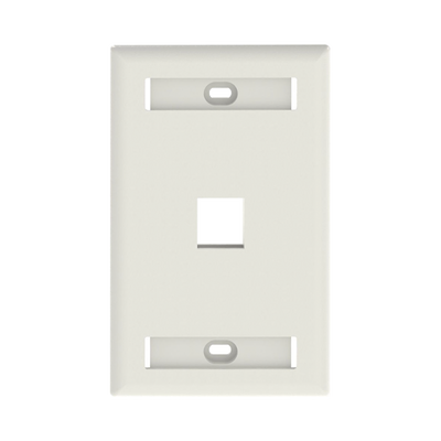 Placa de Pared Vertical, Salida Para 1 Puerto Keystone, Con Espacios Para Etiquetas, Color Blanco Mate - PANDUIT