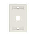 Placa de Pared Vertical, Salida Para 1 Puerto Keystone, Con Espacios Para Etiquetas, Color Blanco Mate - PANDUIT