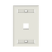 Placa de Pared Vertical, Salida Para 1 Puerto Keystone, Con Espacios Para Etiquetas, Color Blanco Mate - PANDUIT