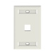 Placa de Pared Vertical, Salida Para 1 Puerto Keystone, Con Espacios Para Etiquetas, Color Blanco Mate - PANDUIT