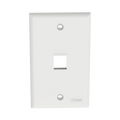 PANDUIT NK1FNWH - Placa de Pared Vertical / Estilo Plano / 1 Puerto Keystone / ABS / 69.8 x 114.3 mm / 2.75 x 4.5 pulg. / Blanco | SIERRA STORE