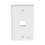 Panduit NK1FNWH - Placa de Pared Vertical, Salida Para 1 Puerto Keystone, Col...