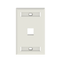 Placa de Pared Vertical, Salida Para 1 Puerto Keystone, Con Espacios Para Etiquetas, Color Blanco - PANDUIT