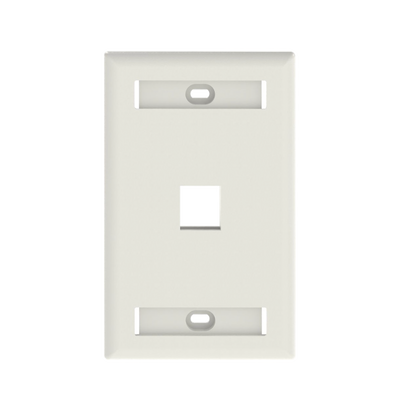 Placa de Pared Vertical, Salida Para 1 Puerto Keystone, Con Espacios Para Etiquetas, Color Blanco - PANDUIT