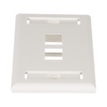 Panduit NK2FIWY - Placa de Pared Vertical, Salida Para 2 Puertos Keystone, Con Espacios Para Etiquetas, Color Blanco Mate | SIERRA STORE