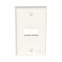Panduit NK2FNIW - Placa de Pared Vertical, Salida Para 2 Puertos Keystone, Co...