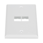 Panduit NK2FNWH - Placa de Pared Vertical, Salida Para 2 Puertos Keystone, Co...