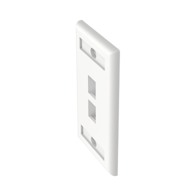 Placa de Pared Vertical, Salida Para 2 Puertos Keystone, Con Espacios Para Etiquetas, Color Blanco PANDUIT - Vista 2
