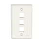 Panduit NK3FNIW - Placa de Pared Vertical, Salida Para 3 Puertos Keystone, Co...