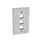 Panduit NK3FNWH - Placa de Pared Vertical, Salida Para 3 Puertos Keystone, Co...