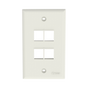 Panduit NK4FNIW - Placa de Pared Vertical, Salida Para 4 Puertos Keystone, Co...