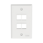 Panduit NK4FNWH - Placa de Pared Vertical, Salida Para 4 Puertos Keystone, Co...