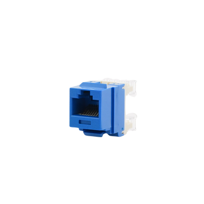 Conector Jack Estilo 110 (de Impacto), Tipo Keystone, Categoría 6, de 8 Posiciones y 8 Cables, Color Azul PANDUIT - Vista 2