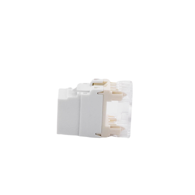Conector Jack Estilo 110 (de Impacto), Tipo Keystone, Categoría 6, de 8 Posiciones y 8 Cables, Color Blanco PANDUIT - Vista 2