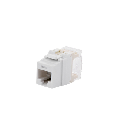 Conector Jack Estilo 110 (de Impacto), Tipo Keystone, Categoría 6, de 8 Posiciones y 8 Cables, Color Blanco PANDUIT - Vista 3