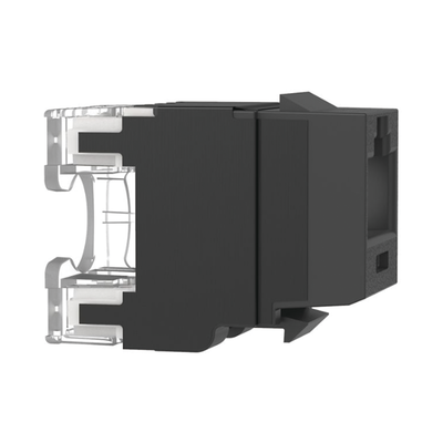 Conector Jack Estilo 110 (de Impacto), Tipo Keystone, Categoría 6A, de 8 Posiciones y 8 Cables, Color Negro PANDUIT - Vista 4