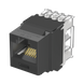 Conector Jack Estilo 110 (de Impacto), Tipo Keystone, Categoría 6A, de 8 Posiciones y 8 Cables, Color Negro - PANDUIT