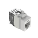 Conector Jack Estilo 110 (de Impacto), Tipo Keystone, Categoría 6A, de 8 Posiciones y 8 Cables, Color Blanco - PANDUIT