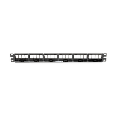 Panel de Parcheo Modular Keystone (Sin Conectores), de 24 Puertos, Espacio Para Identificación con Etiqueta Adhesiva, 1UR ...