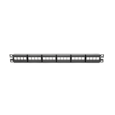 Panel de Parcheo Modular Keystone (Sin Conectores), de 24 Puertos, Espacio Para Identificación con Etiqueta Adhesiva, 1UR ...